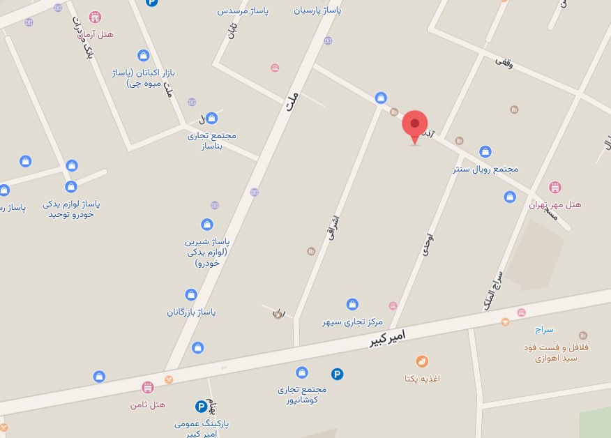مپ نشان نمایندگی سازه گواه