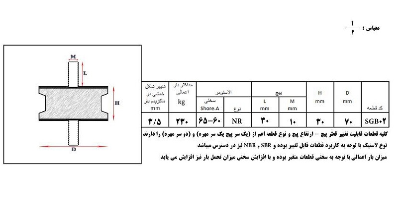 خرید لرزه گیر صنعتی SGB02 از سازه گواه